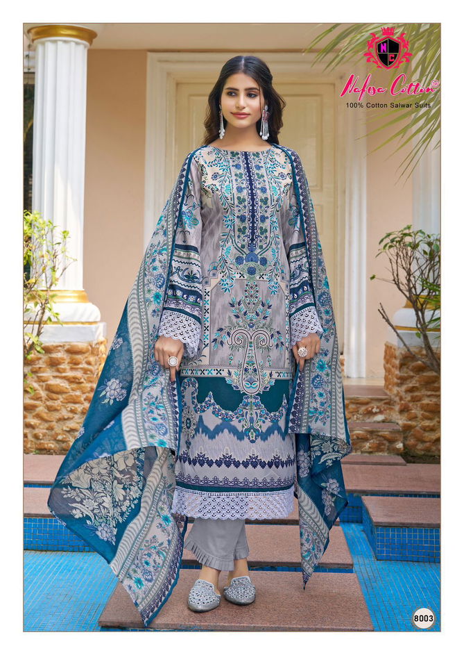 Mahera Vol 8 By Nafisa Karachi Cotton Dress Material Suppliers In India